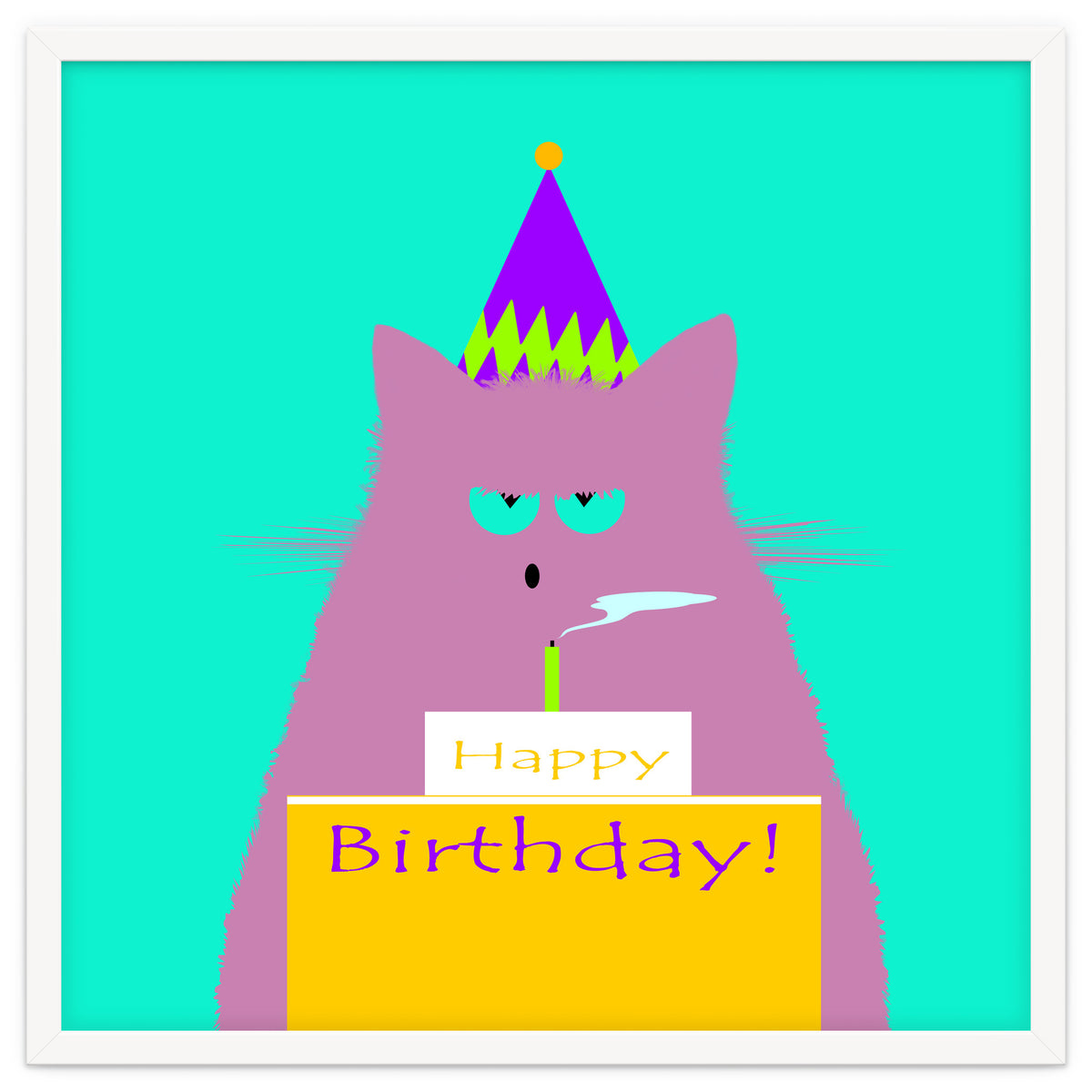 Birthday Lilac Cat