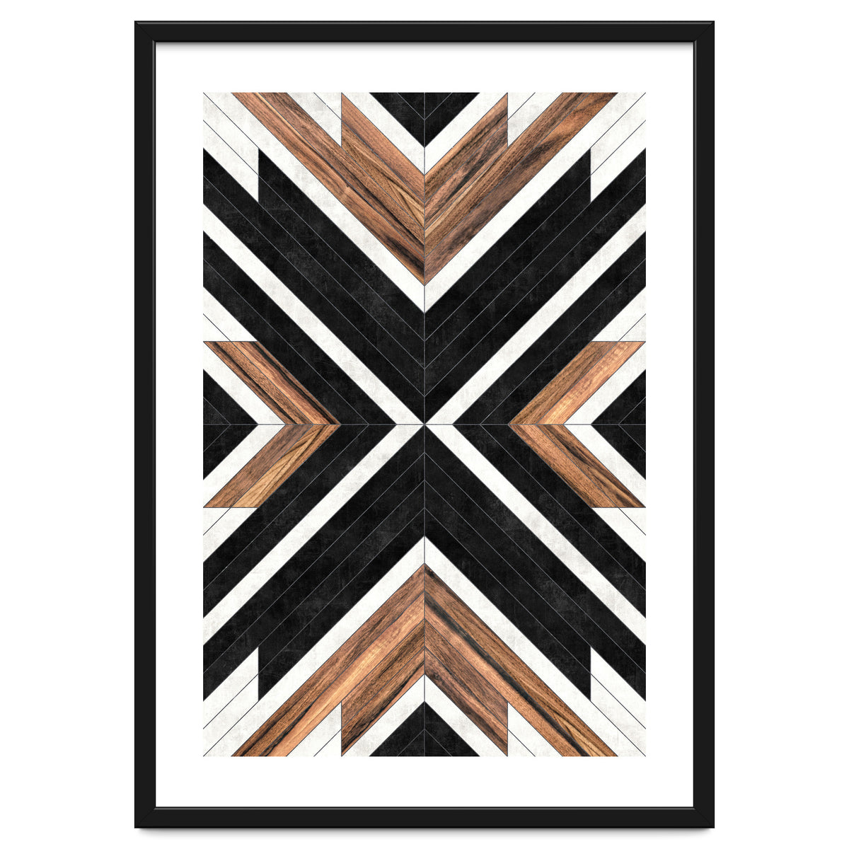Urban Tribal Pattern No.1 - Concrete and Wood