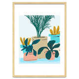 Little House Plants | Pastel Botanical Nature Plant Pots | Bohemian Cute Chic Palm Modern thumbnail