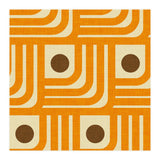 70s Curve Lines Orange Brown  (Print Only) thumbnail