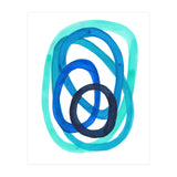 Marine Blues Blue Teal Turquoise Navy Blue Nesting Circles (Print Only) thumbnail