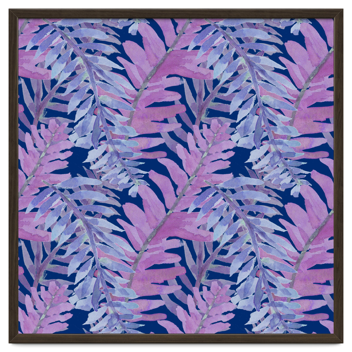 Woodland Ferns in Blue