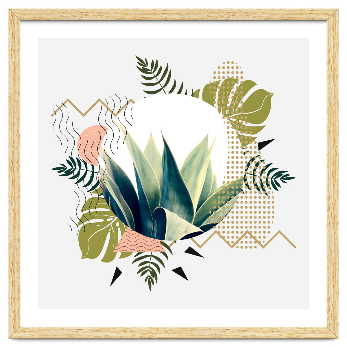 Abstract geometrical and botanical shapes