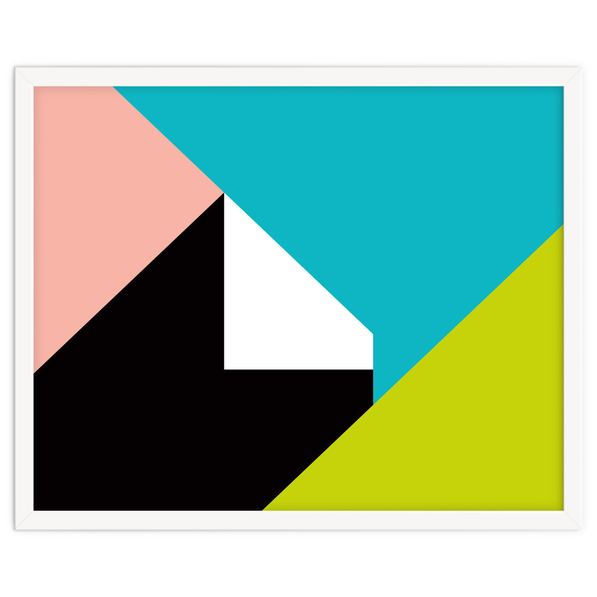 Geometric Shapes No. 266 - pink & lime