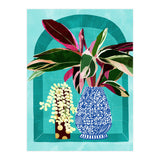 Moroccan Shelfie | Tropical Teal Plants Botanical | Exotic Modern Bohemian Eclectic Décor  (Print Only) thumbnail
