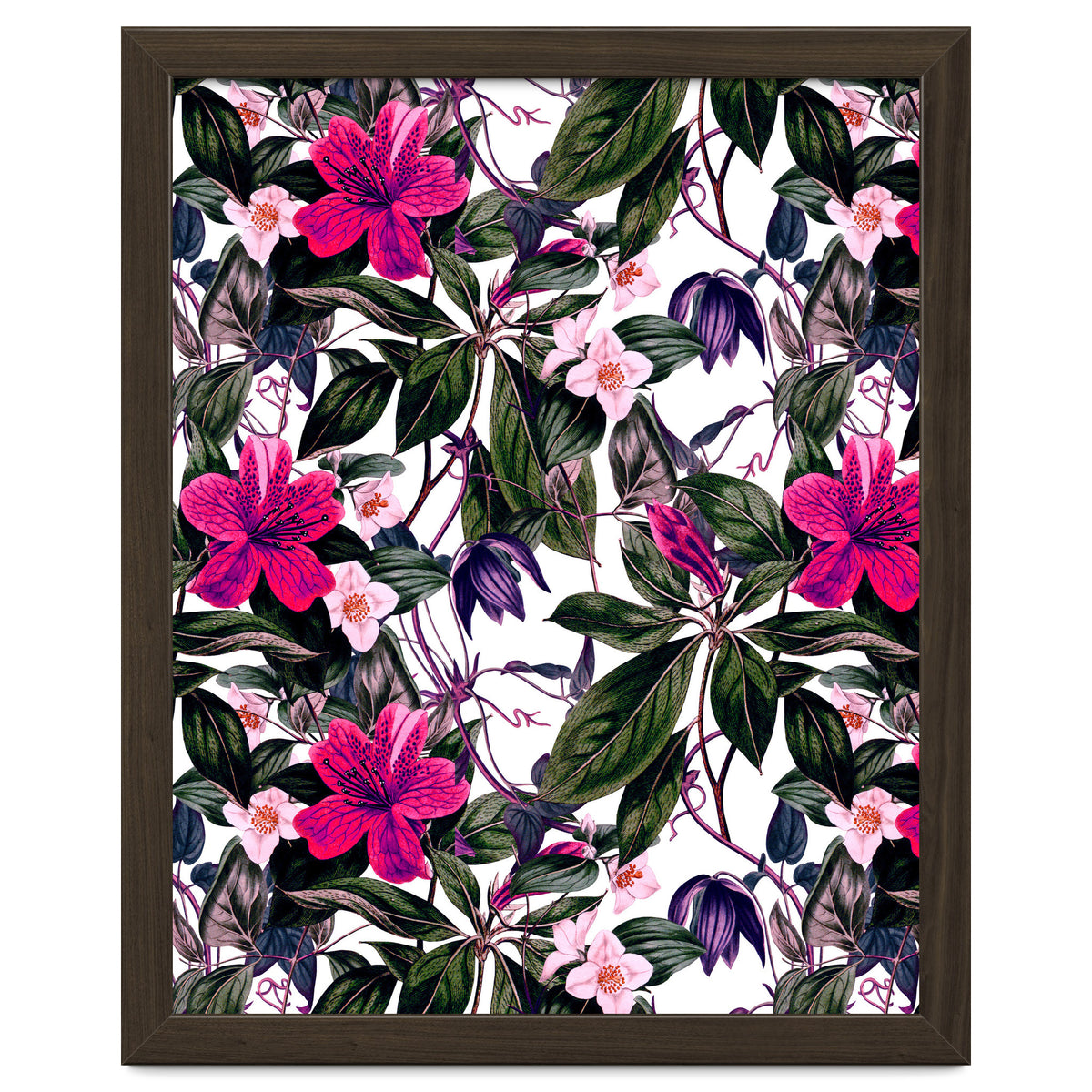 Pattern antique botanical flowers