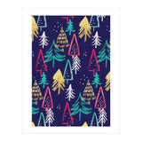 Christmas Pattern Trees (Print Only) thumbnail