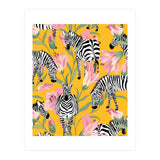 Striped For Life | Zebra Mango Forest | Modern Bohemian Wildlife Jungle | Botanical Nature (Print Only) thumbnail