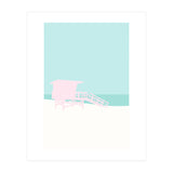 Minimal Lifeguard Tower - Turquoise Coast (Print Only) thumbnail