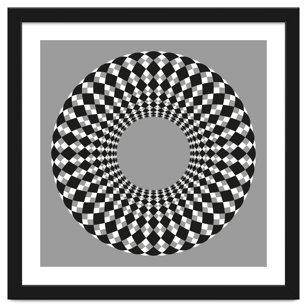 Black and white round