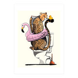 Cheetah on the Toilet, Funny Bathroom Humour (Print Only) thumbnail