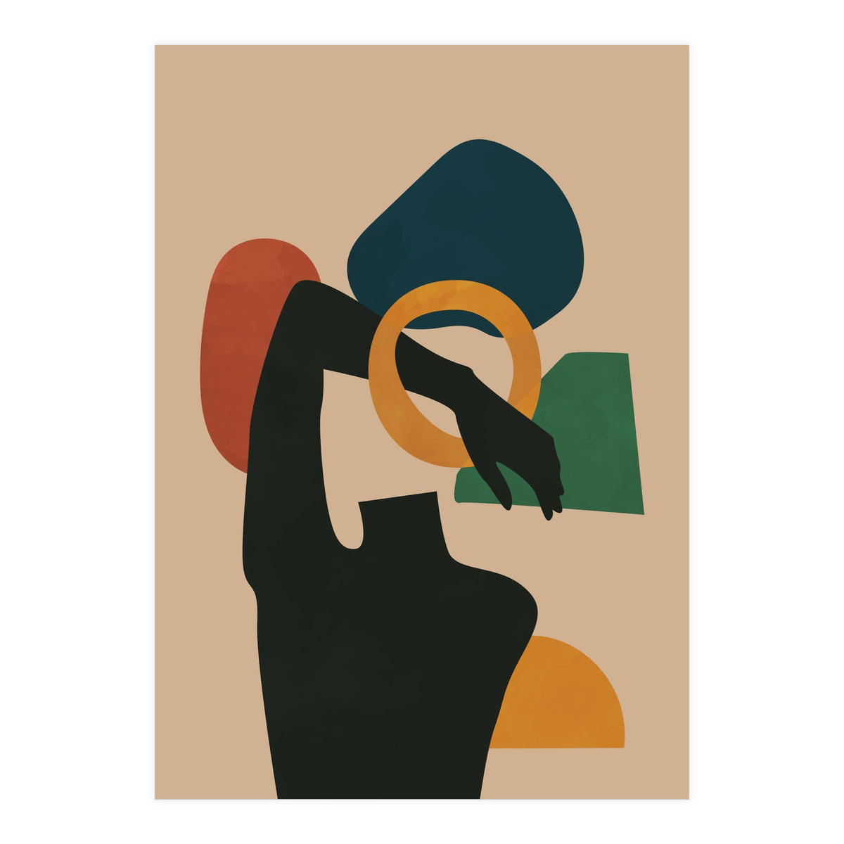 Abstract Body Mind Modern Mid Century (Print Only)