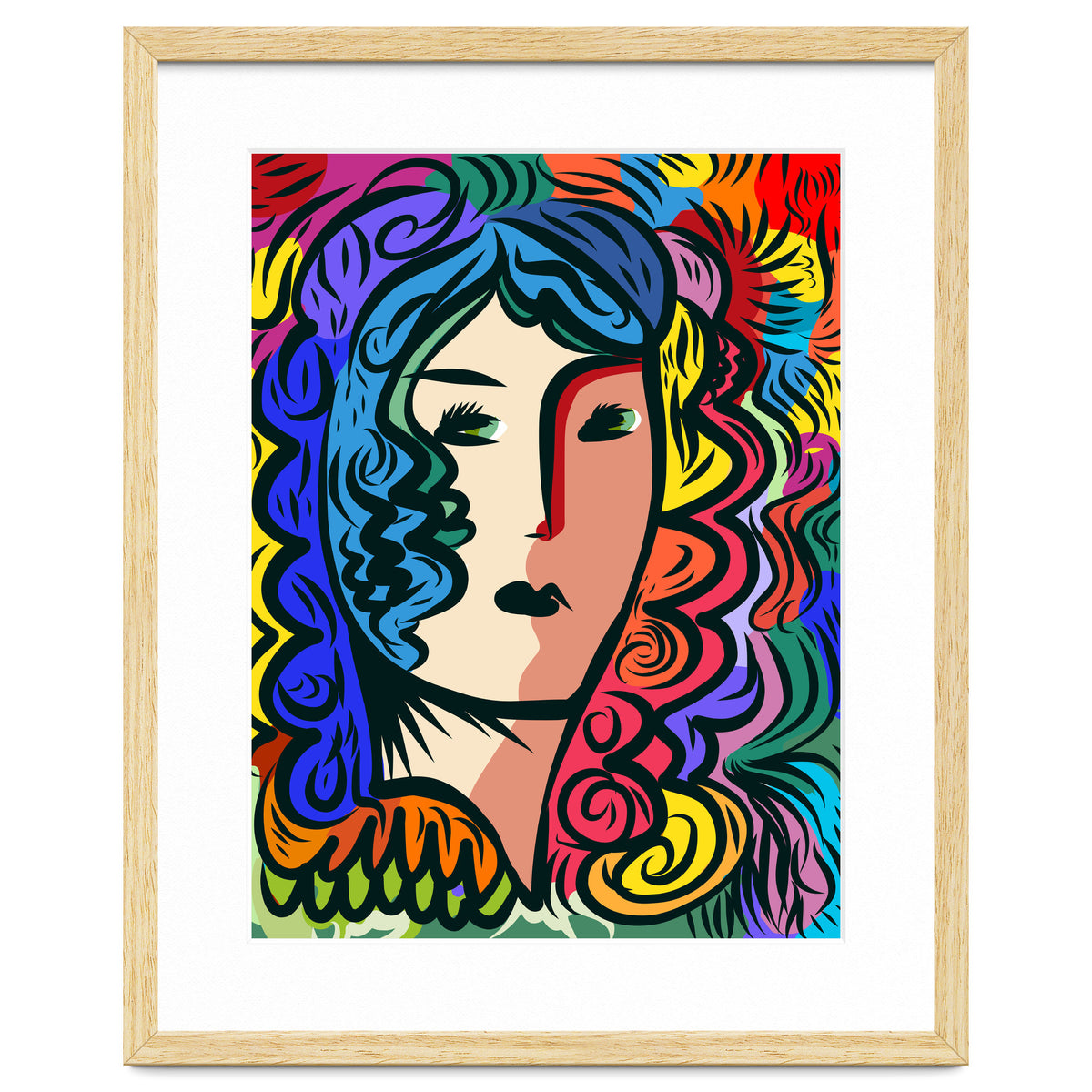 Rainbow Portrait Girl