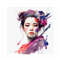 Watercolor Modern Geisha #5 (Print Only)