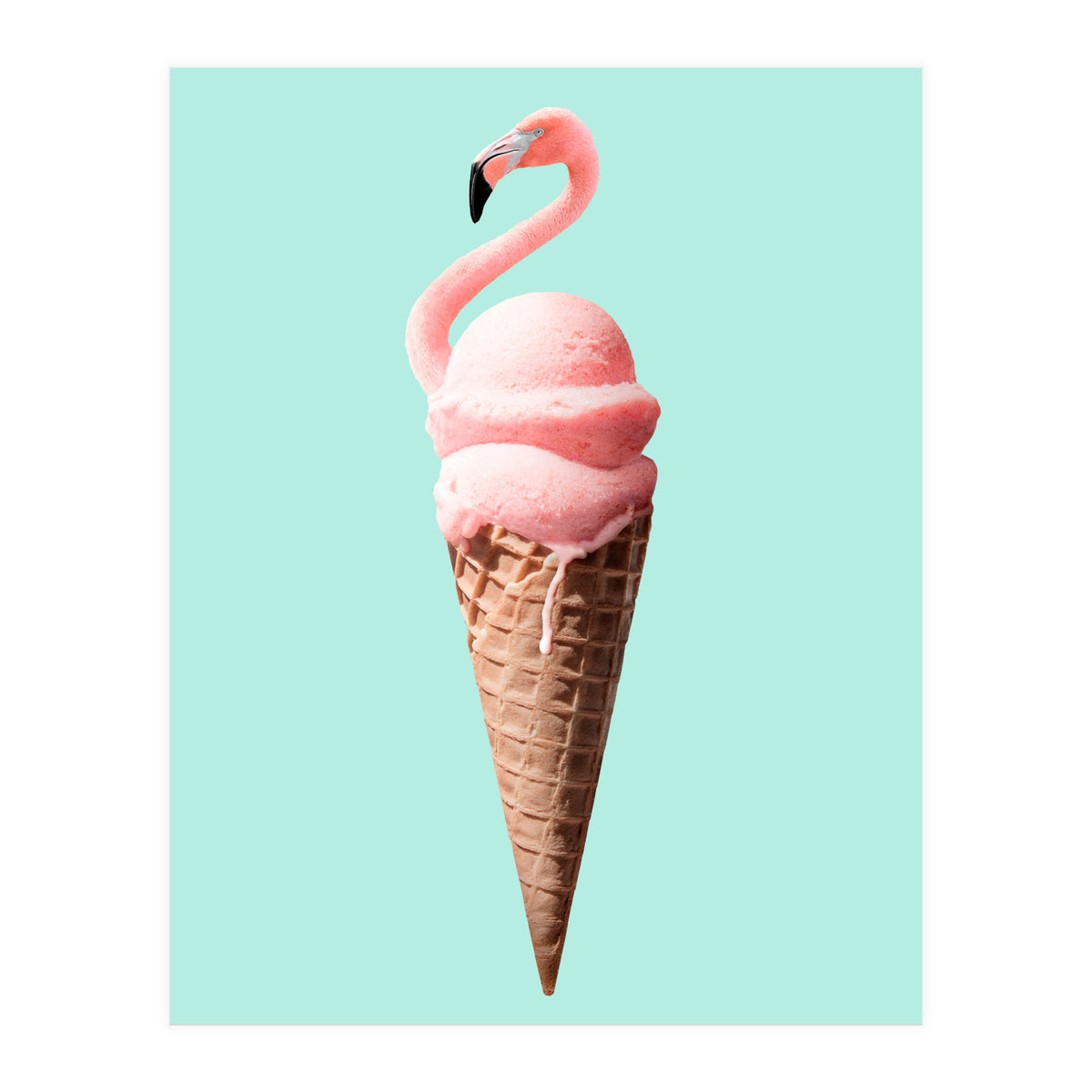 Flamingo Cone (Print Only)