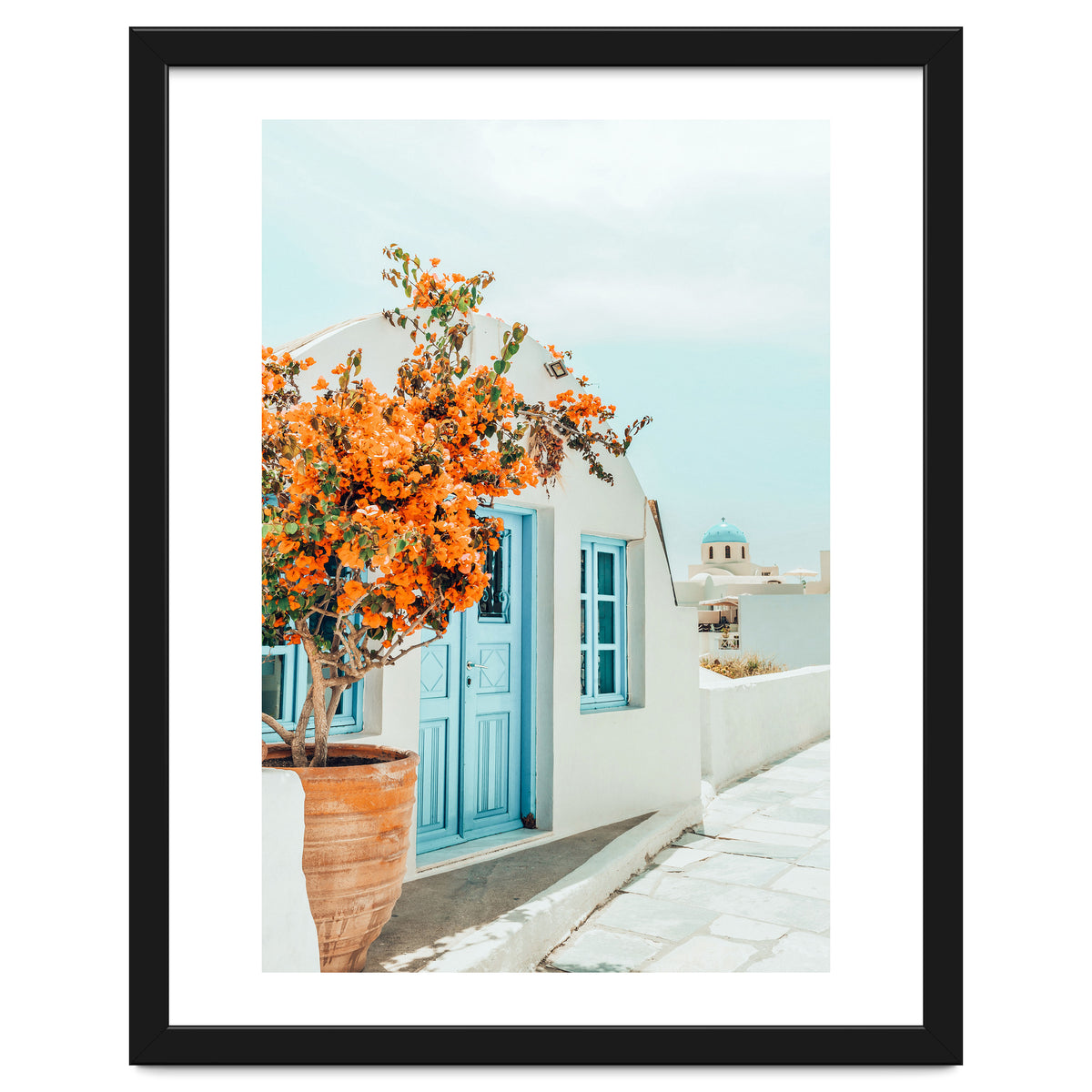 Greece Airbnb, Greece Photography Travel Digital Art, Scenic Landscape Architecture, White Building