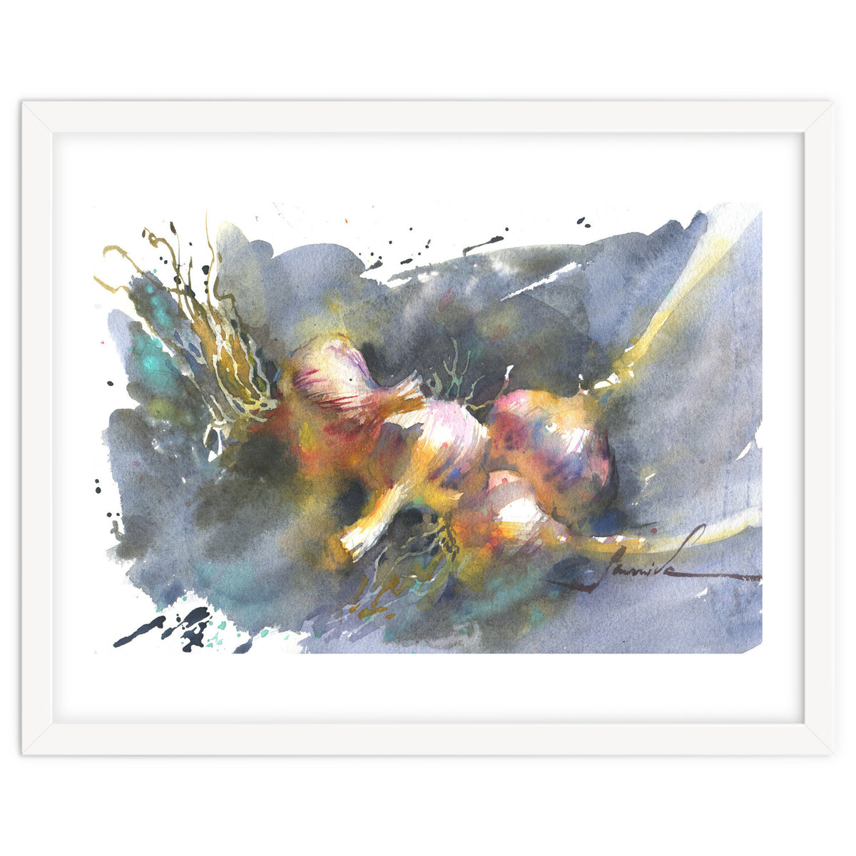 Still life painting watercolor