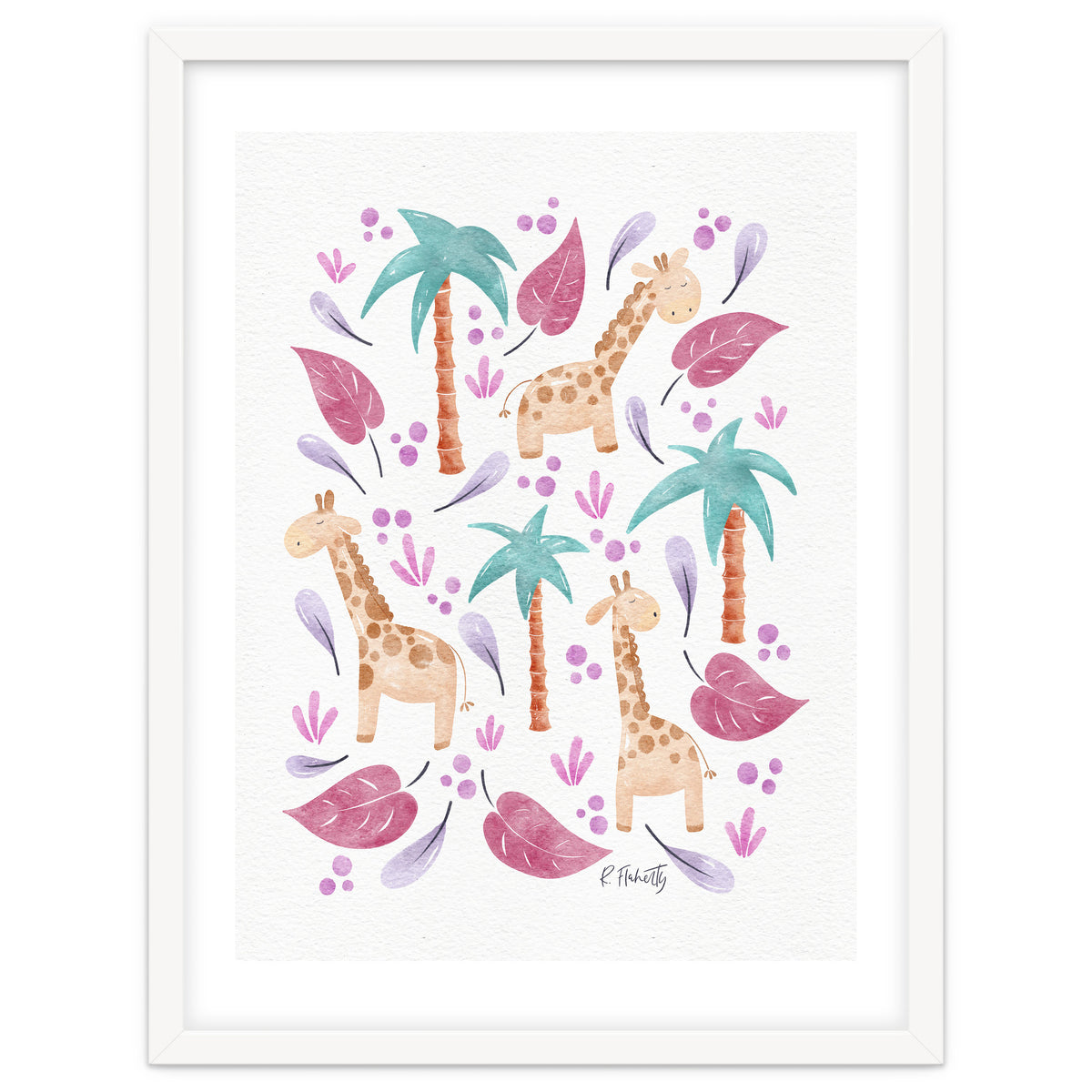 Jungle Giraffes | Pink