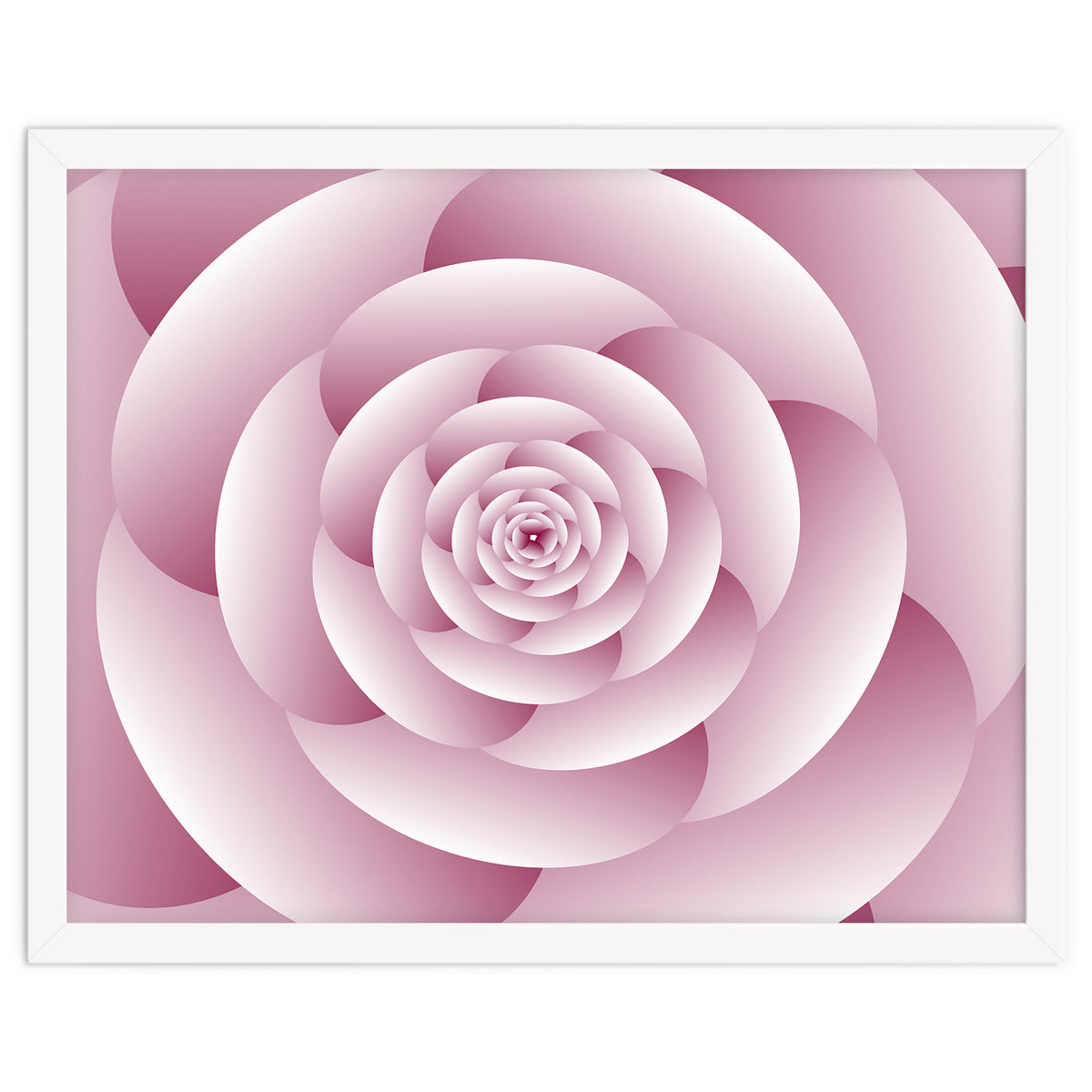 Abstract Rose Spiral 3D Art