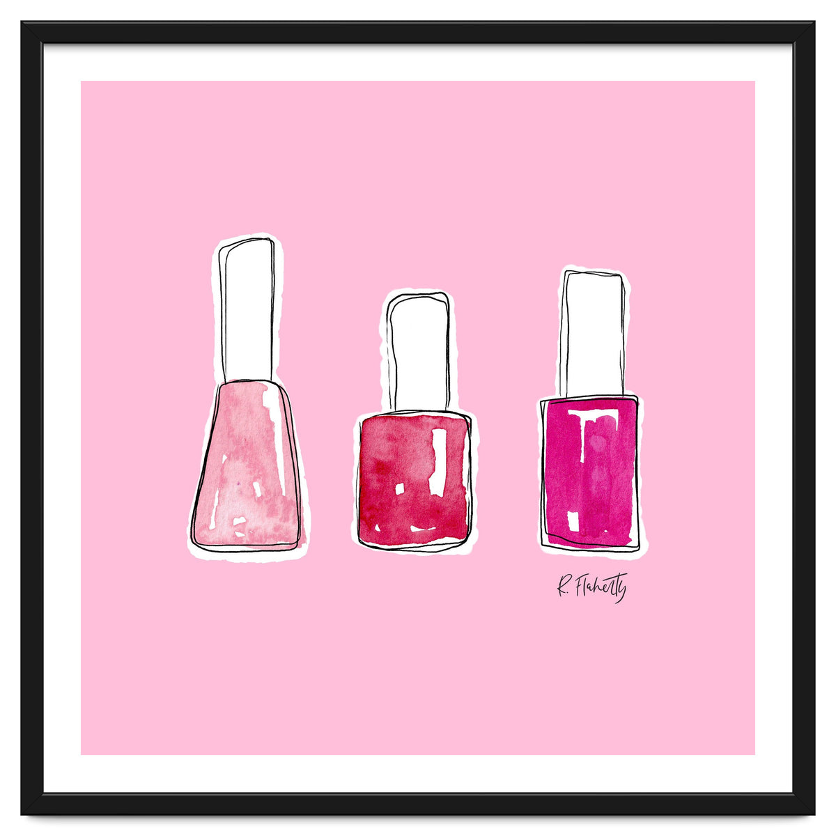 Nail Polish Watercolour | Pink