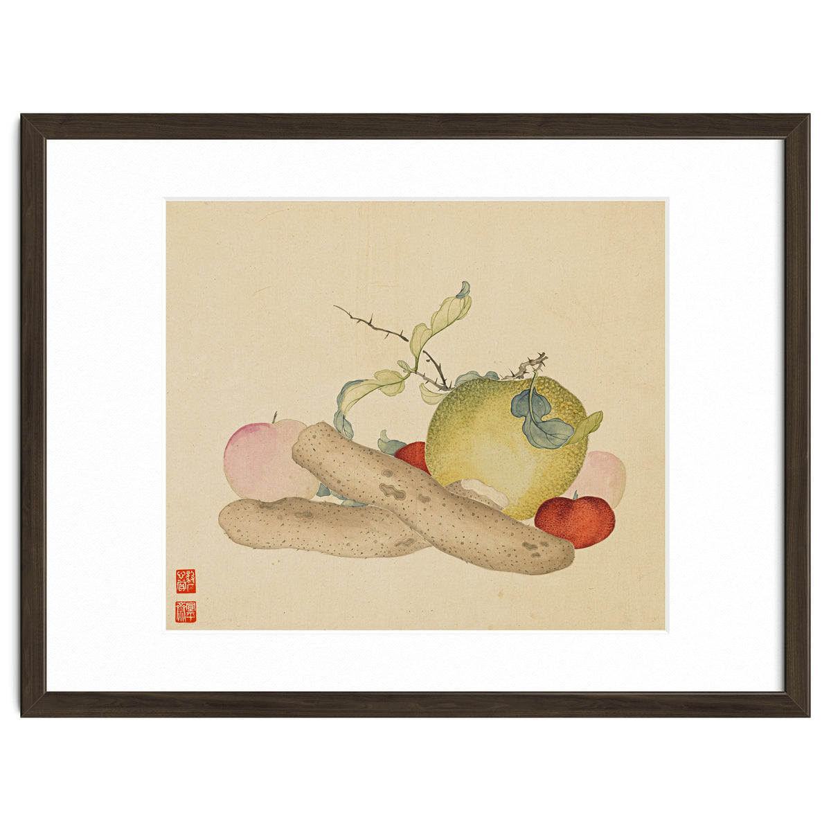 Wang Chengyu~flowers And Vegetables, Vegetables, Fruits, Yam, Apple, Pear