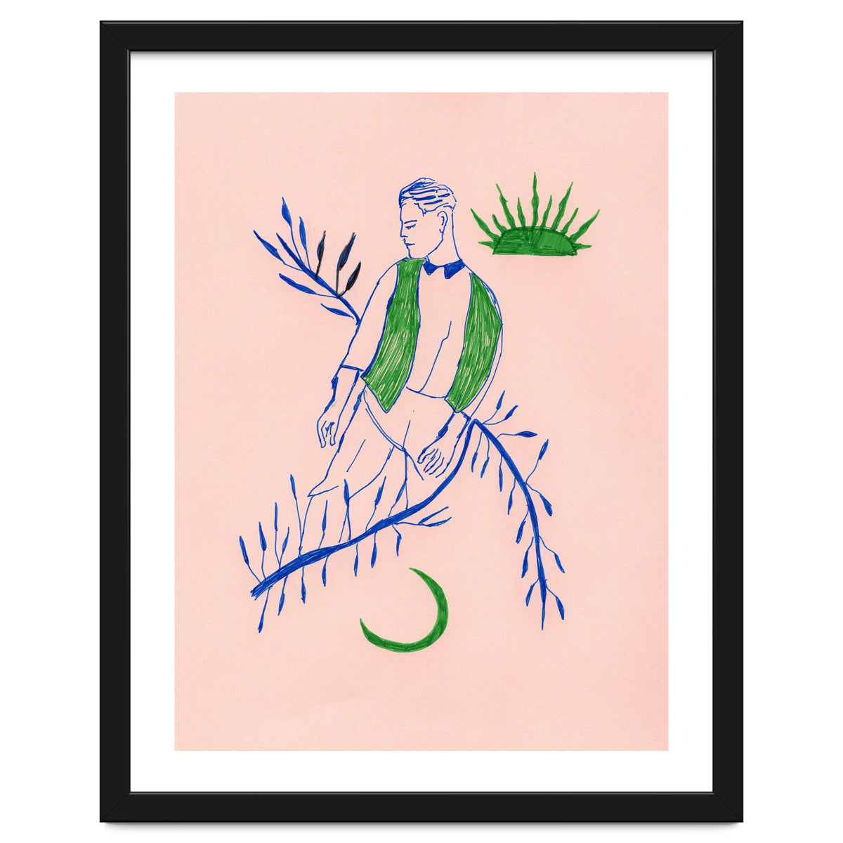 Green boy Midcentury