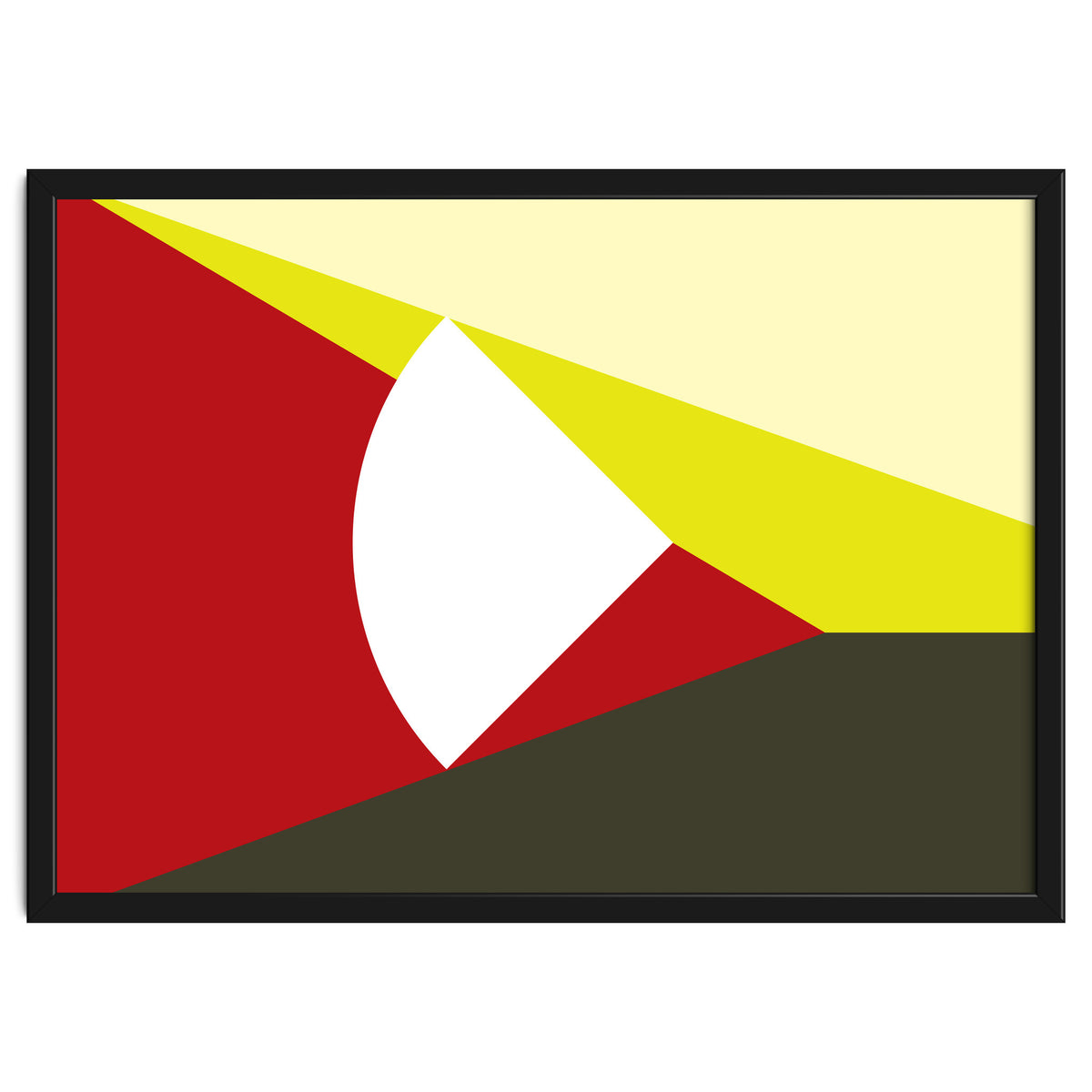 Geometric Shapes No. 13 - red, brown & yellow