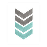 Mint Grey Chevron Print (Print Only) thumbnail