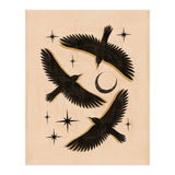 Black Birds Flying With The Moon (Print Only) thumbnail