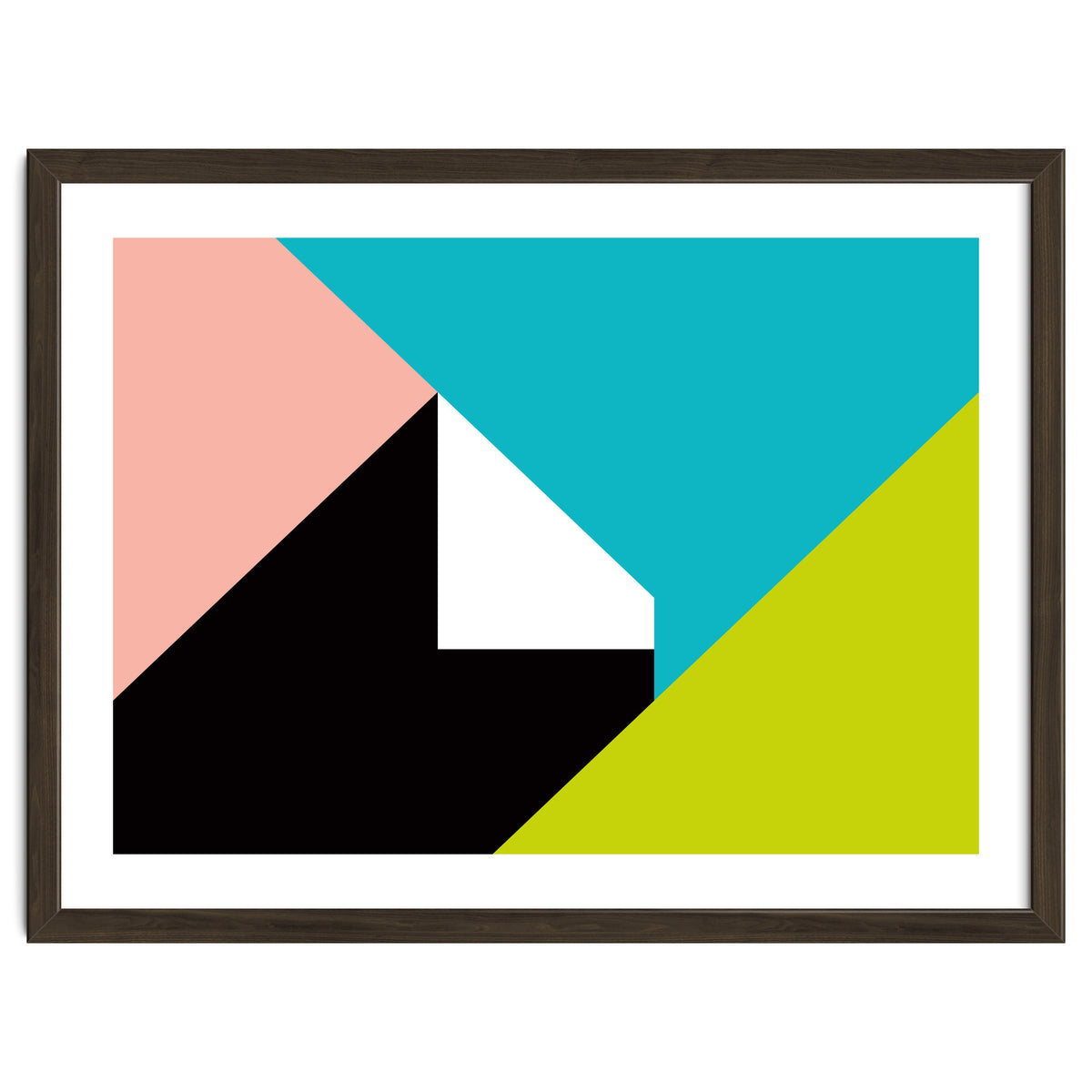 Geometric Shapes No. 266 - pink & lime