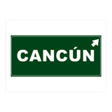 Let`s go to Cancun, Mexico! Green road sign (Print Only) thumbnail