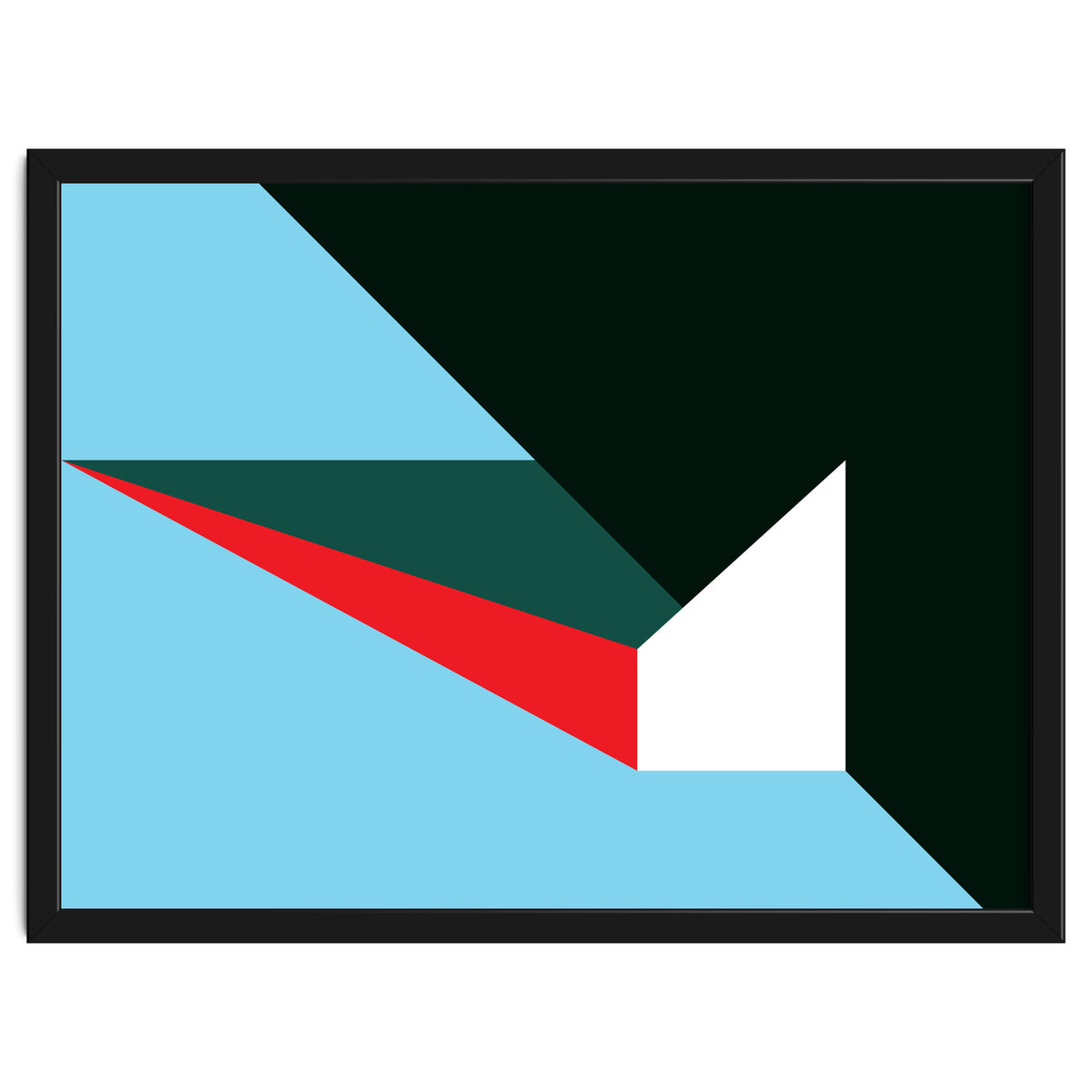 Geometric Shapes No. 45 - red, blue, green & black