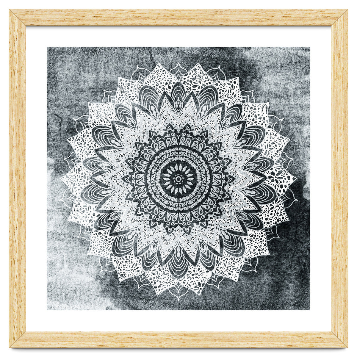 Bohochic Mandala In Gray