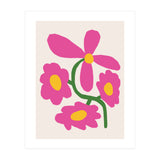 Pink Retro Cut Out Flower (Print Only) thumbnail