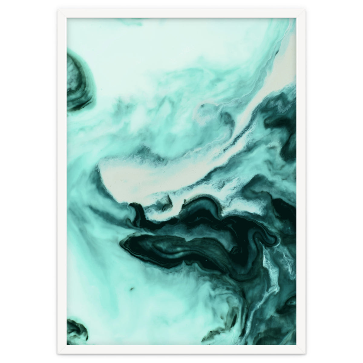 Abstract marbling mint