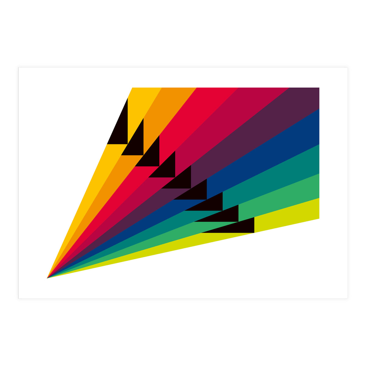 Geometric shapes No. 255 - multi coloured stripes (Print Only)