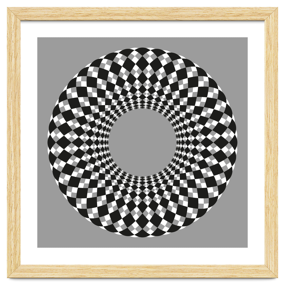 Black and white round