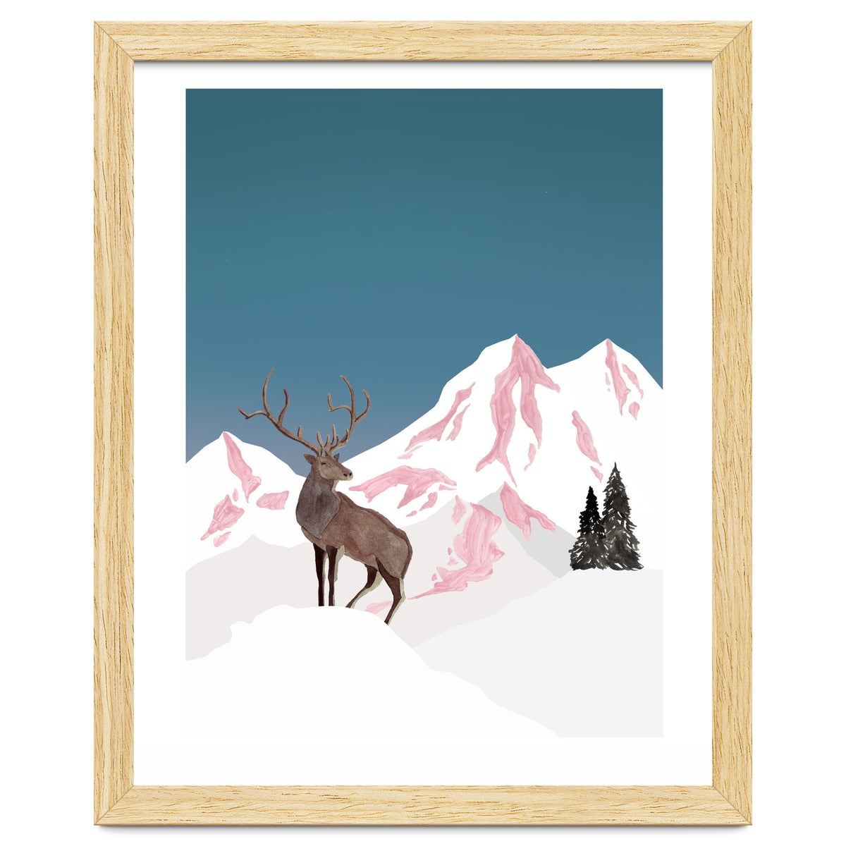 Mountain Love Winter Stag