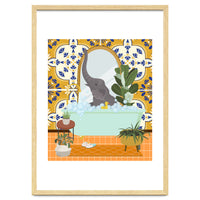 Elephant Bathing in Moroccan Style Bathroom