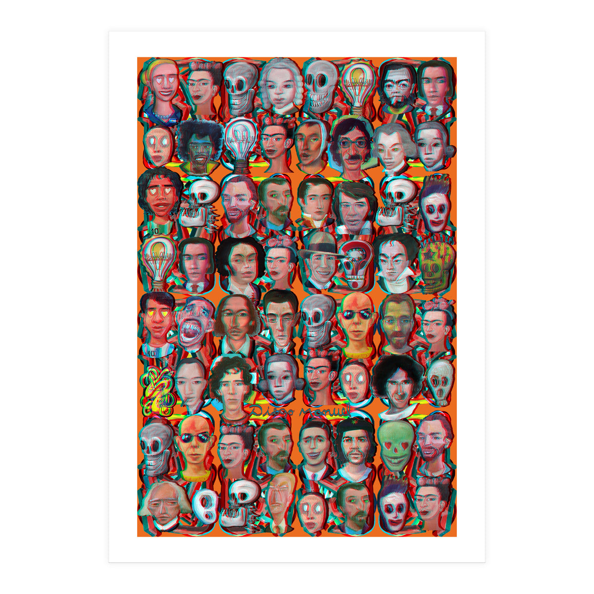 Formas 14 34 3d And Retratos 4 (Print Only)