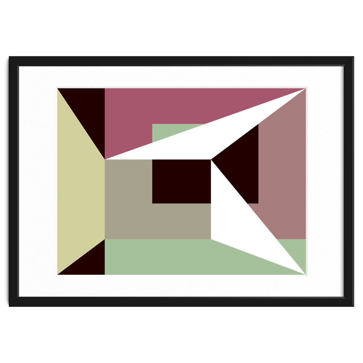 Geometric Shapes No. 26 - green & purple