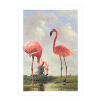 Fishing With Flamingos (Print Only)