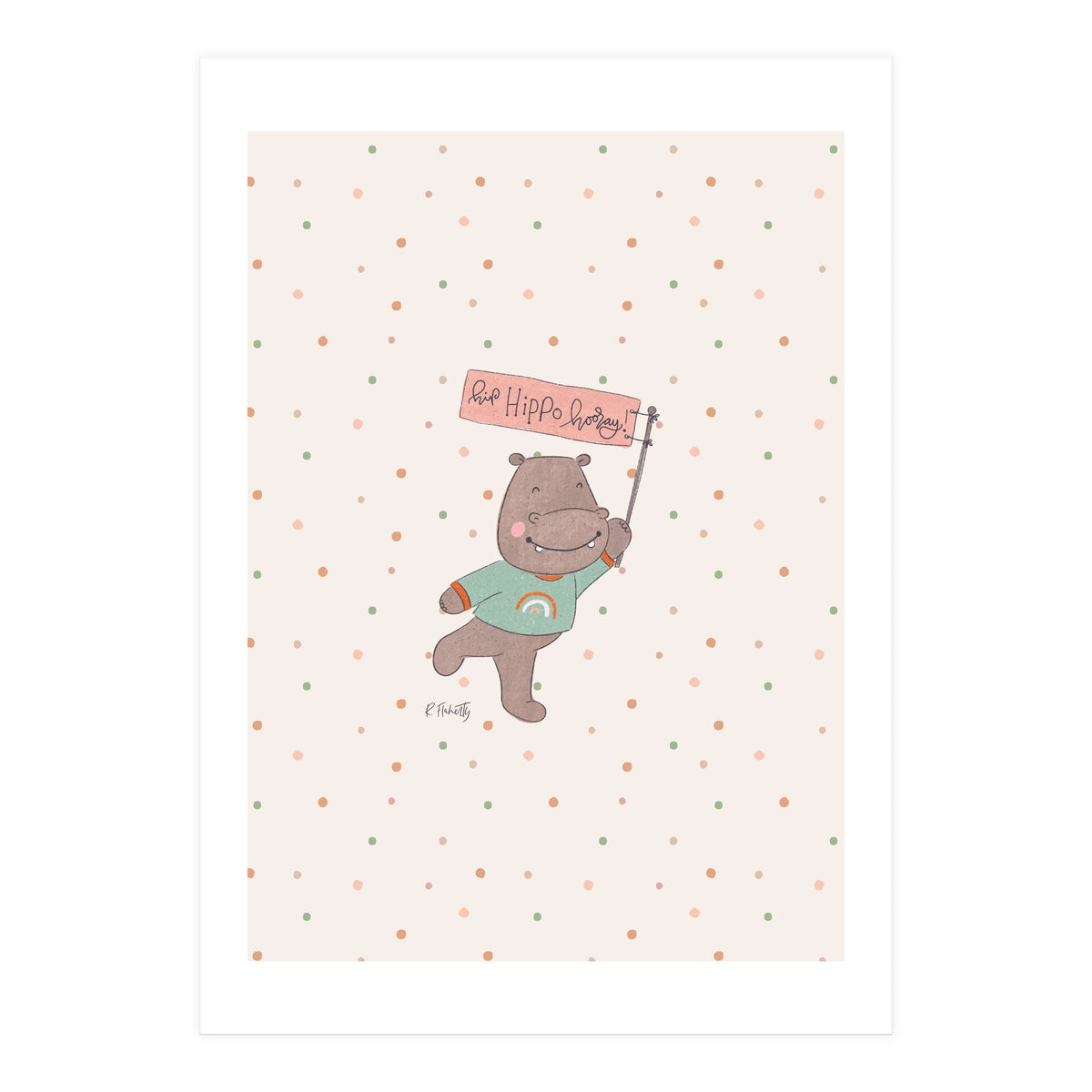 Hip Hippo Hooray (Print Only)