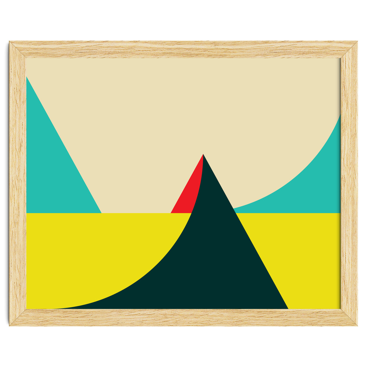 Geometric shapes No. 7 - yellow, turquoise, green & red