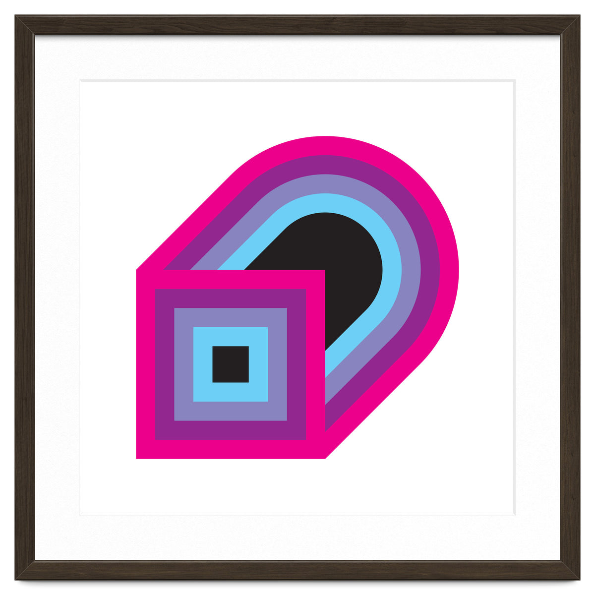 Geometric Shapes No. 41 - purple, blue & lilac