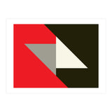 Geometric  Shapes No. 63 - triangles, red, black, grey (Print Only) thumbnail