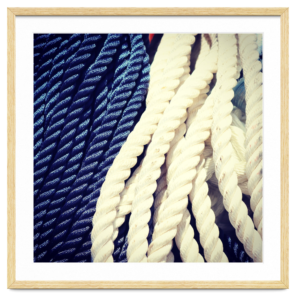 Blue and white fishing rope