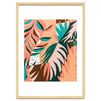 Watching The Leaves Turn, Tropical Autumn Colorful Eclectic Abstract Palm Nature Boho Graphic Design