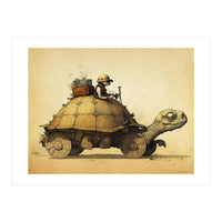 Tortoise Car Steampunk Illustration (Print Only)