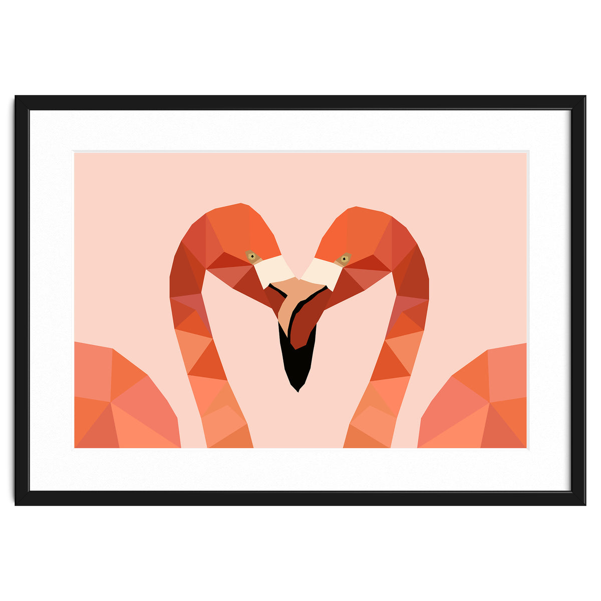 Flamingo Bird Low Poly Art